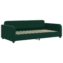 daybed med madras 100x200 cm velour mørkegrøn