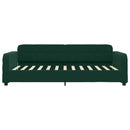 daybed med madras 100x200 cm velour mørkegrøn
