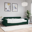 daybed med madras 100x200 cm velour mørkegrøn
