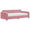 daybed med madras 100x200 cm velour pink