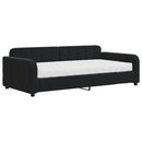 daybed med madras 100x200 cm velour sort