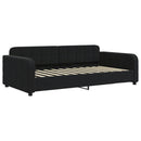 daybed med madras 100x200 cm velour sort