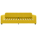 daybed med madras 100x200 cm velour gul