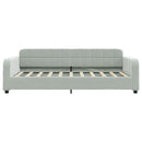 daybed med madras 90x190 cm velour lysegrå