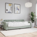 daybed med madras 90x190 cm velour lysegrå