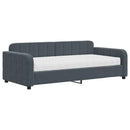 daybed med madras 90x190 cm velour mørkegrå