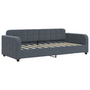 daybed med madras 90x190 cm velour mørkegrå