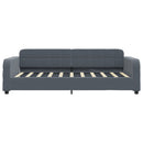 daybed med madras 90x190 cm velour mørkegrå