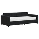 daybed med madras 90x190 cm velour sort