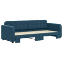 daybed med udtræk 80x200 cm velour blå