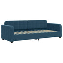 daybed med udtræk 80x200 cm velour blå