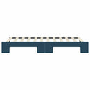 daybed med udtræk 80x200 cm velour blå