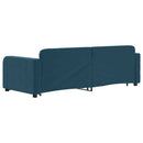 daybed med udtræk 80x200 cm velour blå