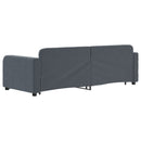 daybed med udtræk 80x200 cm velour mørkegrå