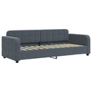 daybed med udtræk 80x200 cm velour mørkegrå