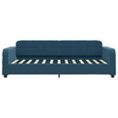 daybed med udtræk 90x200 cm velour blå