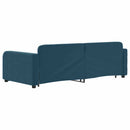 daybed med udtræk 90x200 cm velour blå