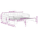 daybed med udtræk 90x200 cm velour blå