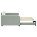daybed med udtræk 90x200 cm velour lysegrå
