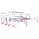 daybed med udtræk 90x200 cm velour lysegrå