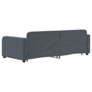 daybed med udtræk 90x200 cm velour mørkegrå