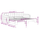 daybed med udtræk 90x200 cm velour mørkegrå