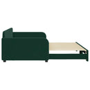 daybed med udtræk 100x200 cm velour mørkegrøn
