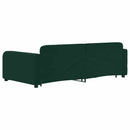 daybed med udtræk 100x200 cm velour mørkegrøn