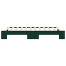 daybed med udtræk 100x200 cm velour mørkegrøn