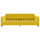 daybed med udtræk 100x200 cm velour gul