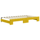 daybed med udtræk 100x200 cm velour gul