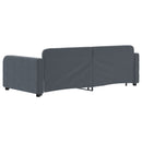 daybed med udtræk 90x190 cm velour mørkegrå