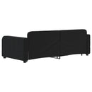 daybed med udtræk 90x190 cm velour sort