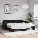 daybed med udtræk 90x190 cm velour sort