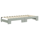 daybed med udtræk og madras 80x200 cm velour lysegrå