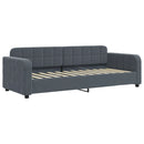 daybed med udtræk og skuffer 80x200 cm velour mørkegrå