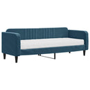 daybed med madras 80x200 cm velour blå