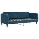 daybed med madras 80x200 cm velour blå