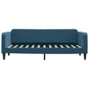 daybed med madras 80x200 cm velour blå