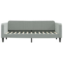 daybed med madras 80x200 cm velour lysegrå