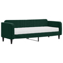 daybed med madras 80x200 cm velour mørkegrøn