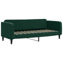 daybed med madras 80x200 cm velour mørkegrøn