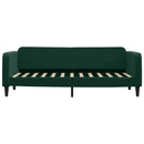 daybed med madras 80x200 cm velour mørkegrøn