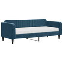 daybed med madras 90x200 cm velour blå