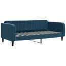 daybed med madras 90x200 cm velour blå