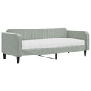 daybed med madras 90x200 cm velour lysegrå