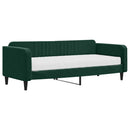 daybed med madras 90x200 cm velour mørkegrøn