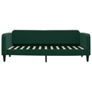 daybed med madras 90x200 cm velour mørkegrøn