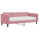 daybed med madras 90x200 cm velour pink