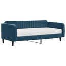 daybed med madras 100x200 cm velour blå